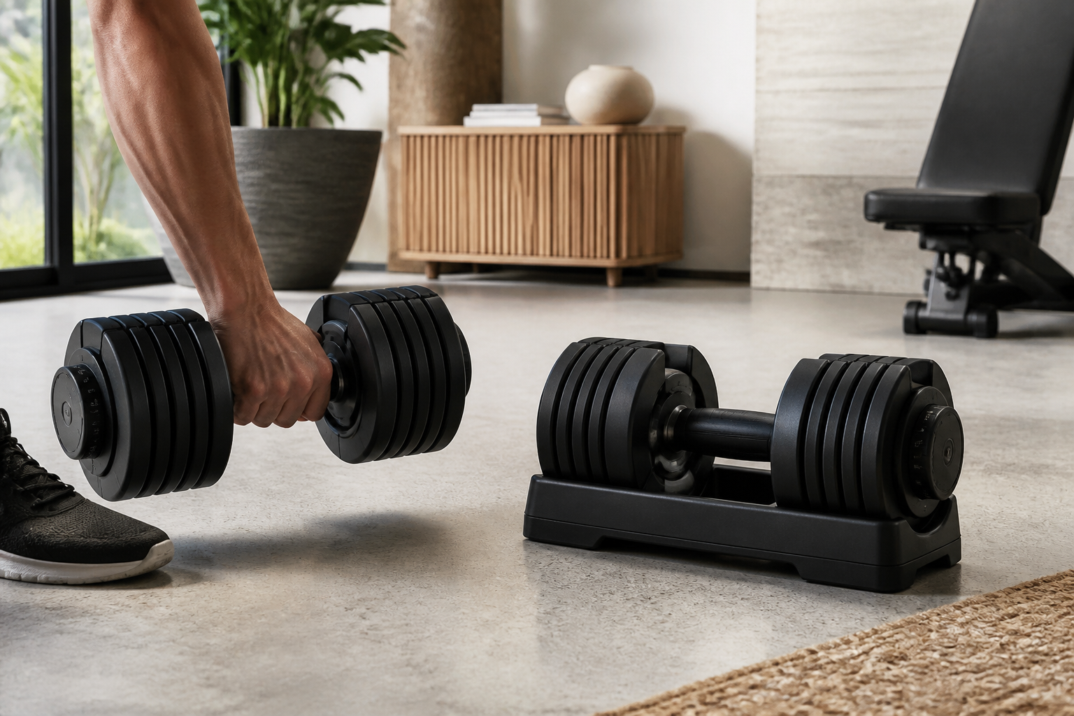 Verstelbare dumbbells kopen: zijn ze de meerprijs boven een halterset waard?